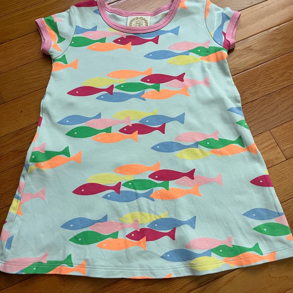 EUC The Beaufort Bonnet Company Multicolor Fish Print Dress